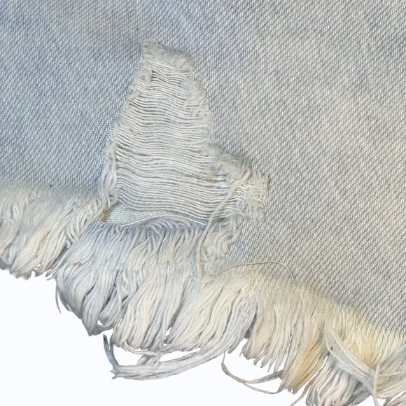 BlankNYC The Barrow Vintage High-Rise Denim Shorts Light Wash Frayed Hem Size 27 - Picture 10 of 16